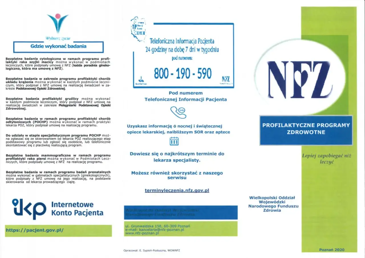 programy profilaktyczne NFZ Zachodniopomorskie