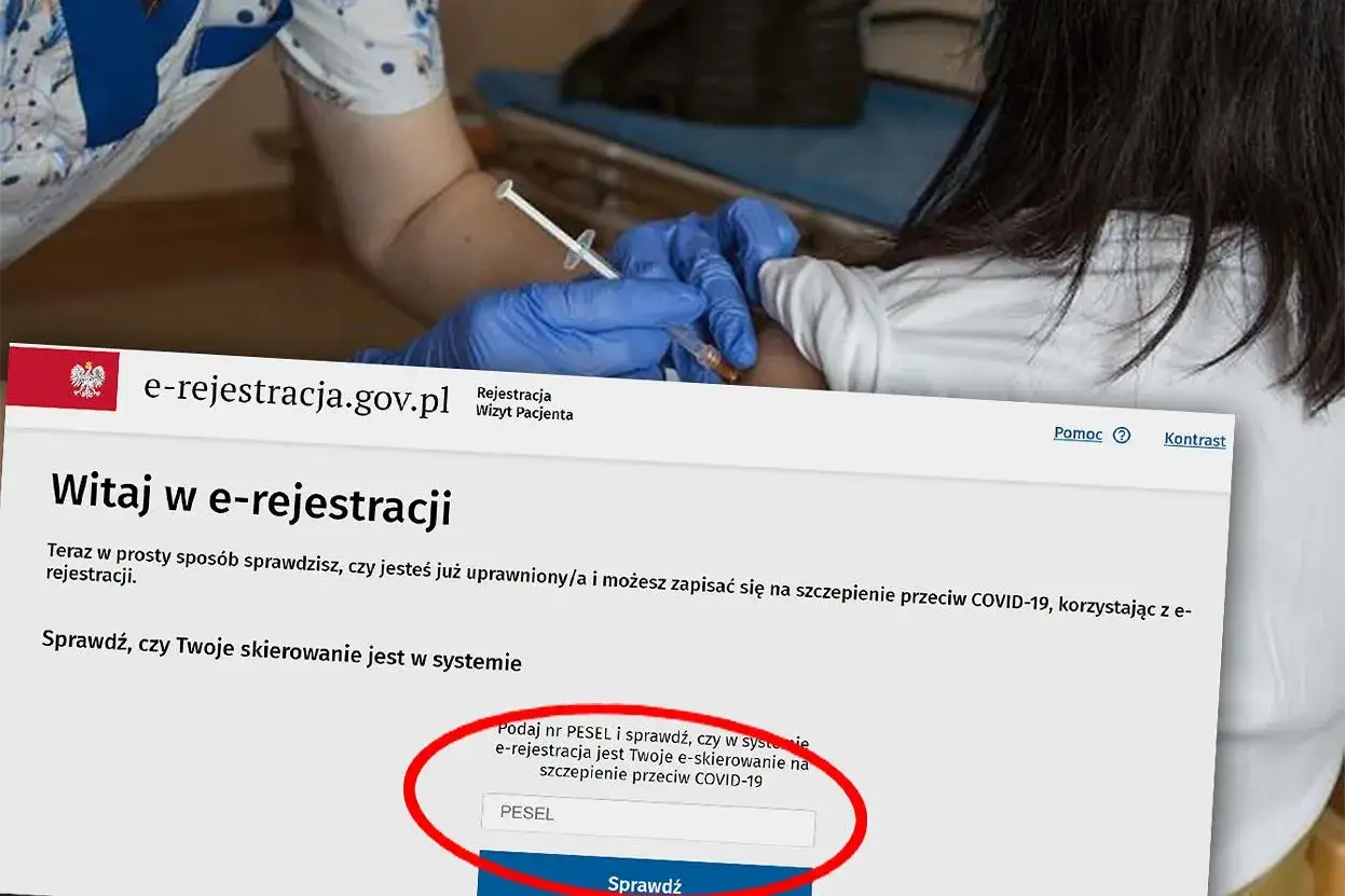 Dokumenty do szczepienia, PESEL e-skierowanie