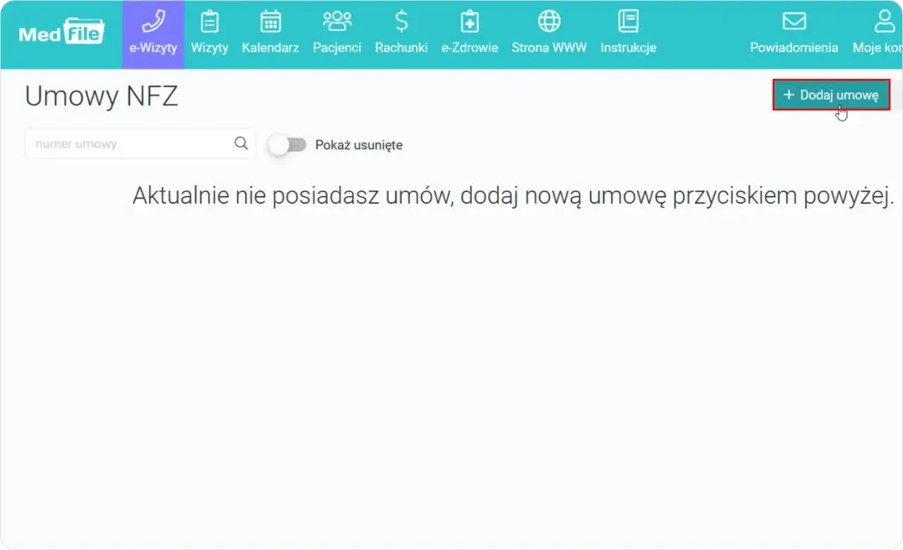 Strona logowania Portal Świadczeniodawcy NFZ
