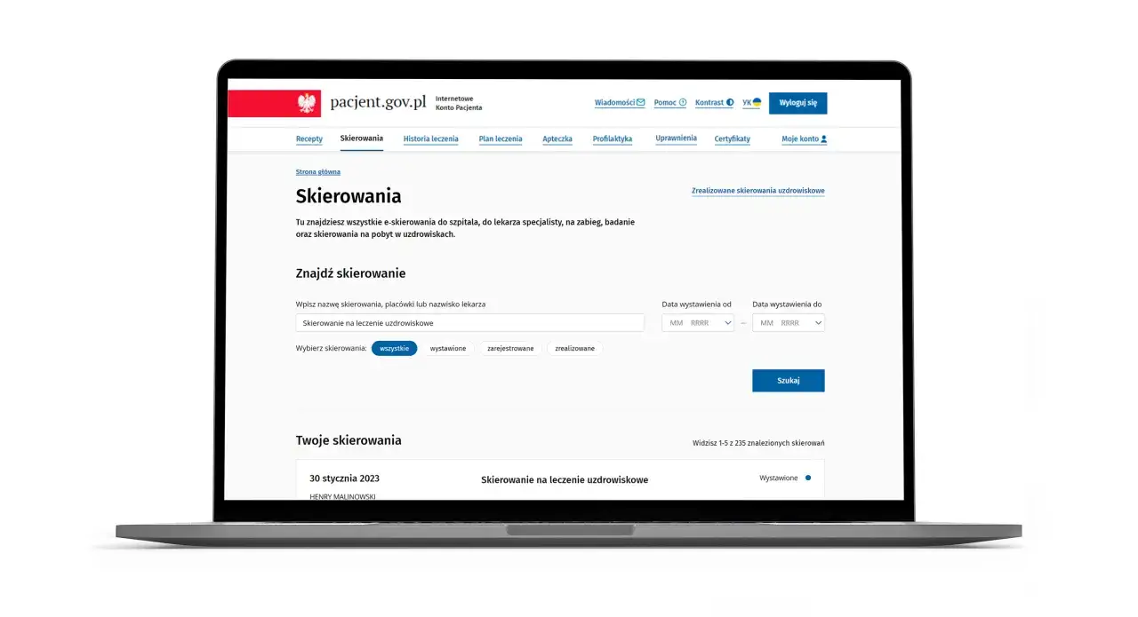 Przeglądarka skierowań NFZ