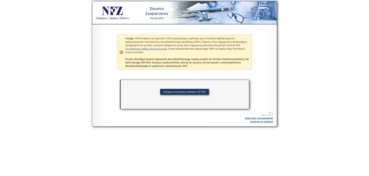 Uwierzytelnianie dwuskładnikowe NFZ